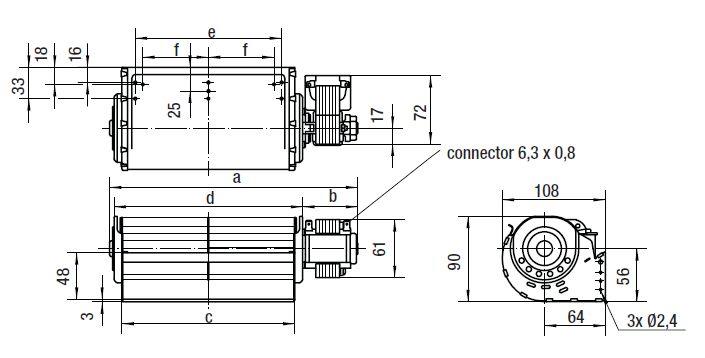 QLN65/3000-3038 ebmpapst вентилятор чертеж