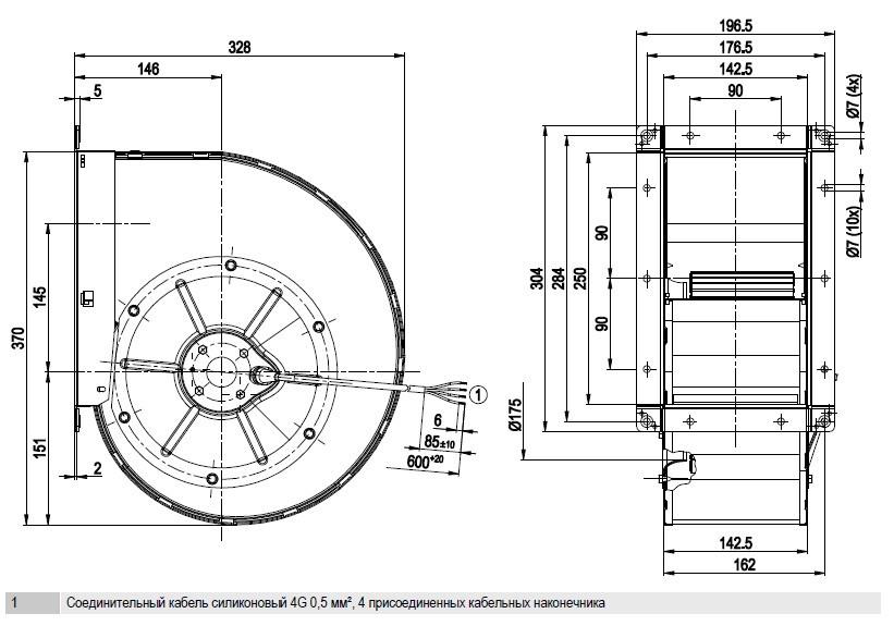 G4E200-CL03-01 Ebmpapst чертёж